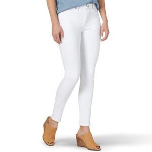 Lee Sculpting Slim Fit Skinny Leg Jeans Womens 12 White Stretch Slimming NEW